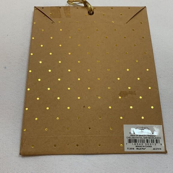 Mud Pie Chelsea bar initial “d” 16 inch necklace goldtone - Picture 2 of 3